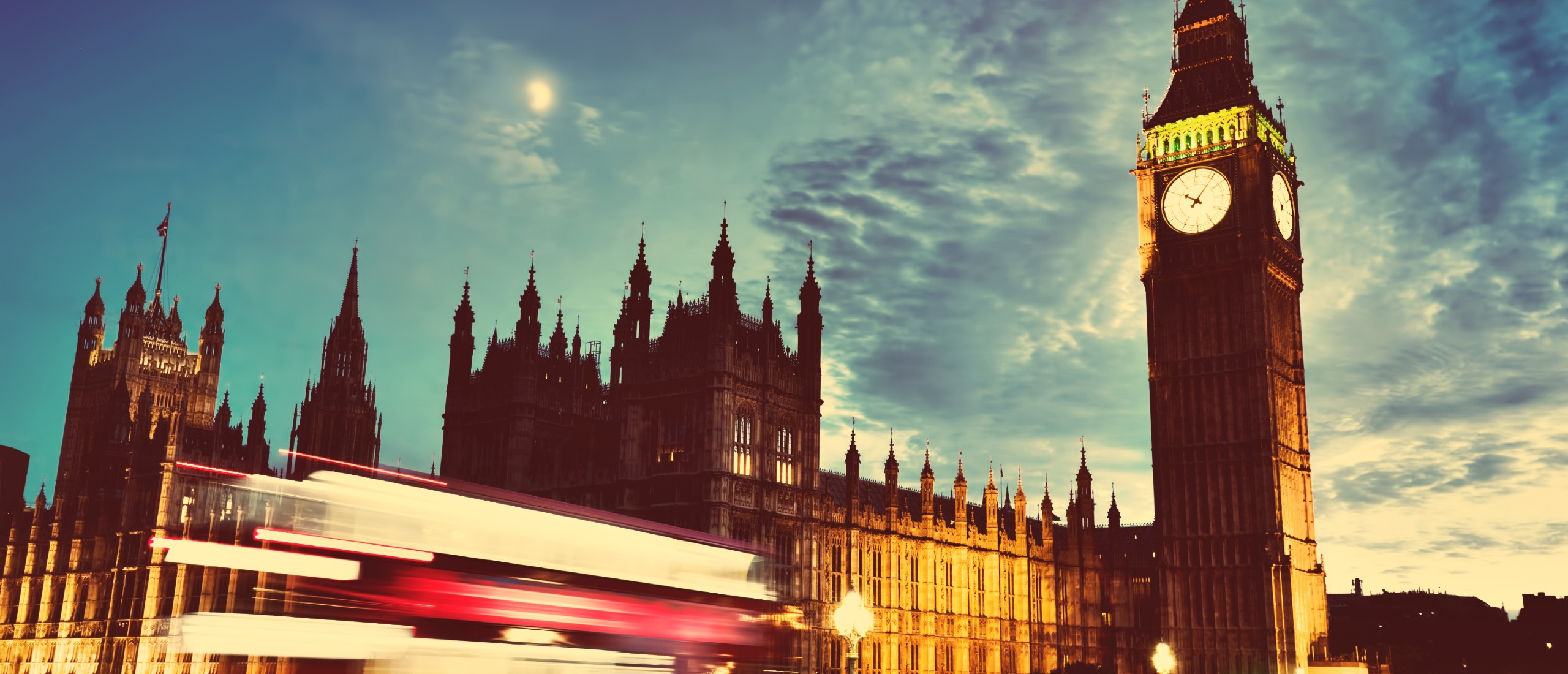 Big Ben in the early evening.