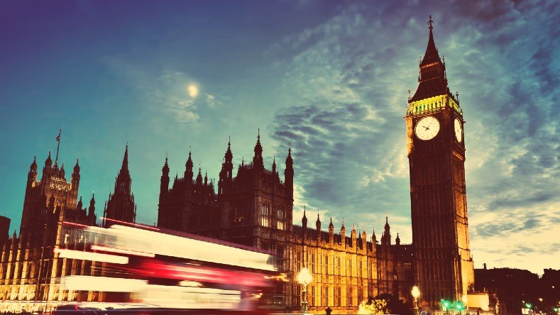 Big Ben in the early evening.
