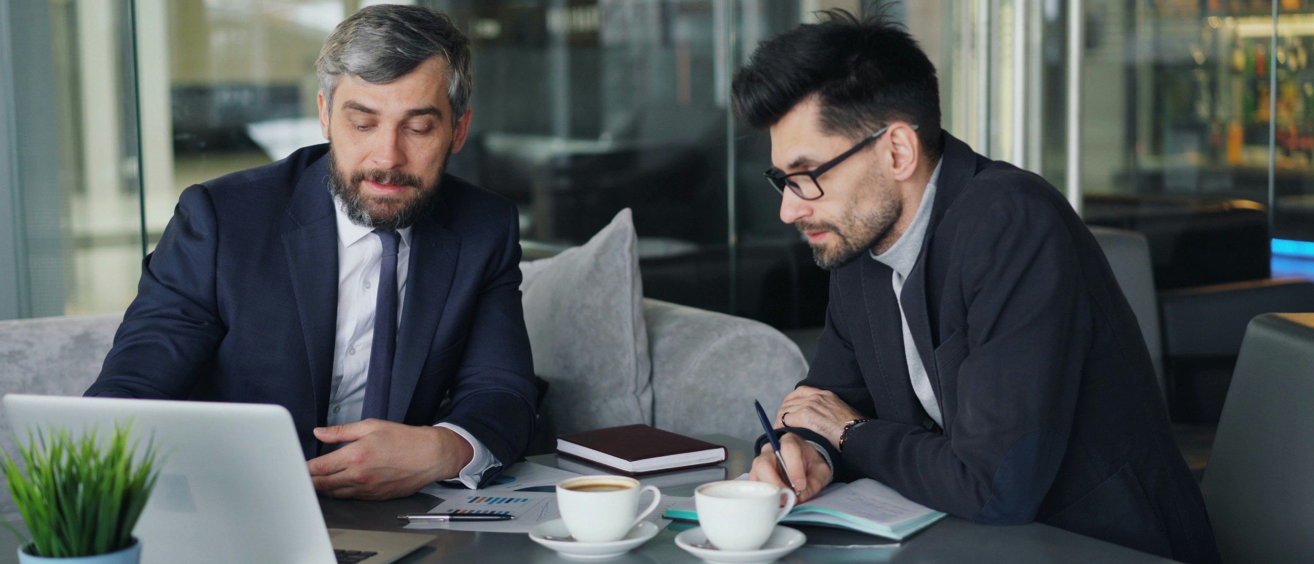 Investors review a website.